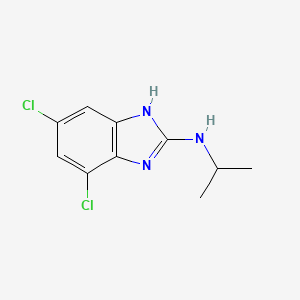molecular formula C10H11Cl2N3 B8728243 4,6-Dichloro-N-(propan-2-yl)-1H-benzimidazol-2-amine CAS No. 193527-22-9