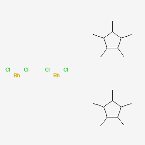 molecular formula C20H40Cl4Rh2 B8728254 Dichloro(pentamethylcyclopentadienyl)rhodium(iii)dimer 