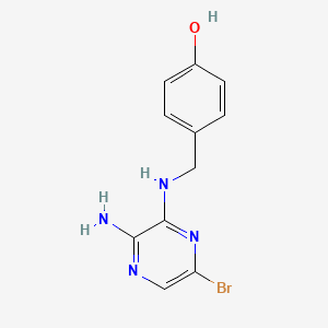 4-{[(3-Amino-6-bromopyrazin-2-yl)amino]methyl}phenol
