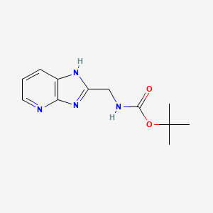 molecular formula C12H16N4O2 B8728298 tert-Butyl ((1H-imidazo[4,5-b]pyridin-2-yl)methyl)carbamate 