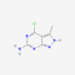 molecular formula C6H6ClN5 B8728303 4-Chloro-3-methyl-1H-pyrazolo[3,4-d]pyrimidin-6-amine 