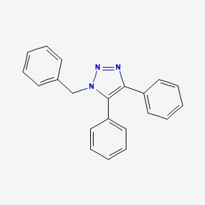 molecular formula C21H17N3 B8728307 1H-1,2,3-Triazole, 1-benzyl-4,5-diphenyl- CAS No. 33471-66-8