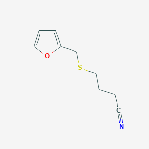 B8728315 4-((Furan-2-ylmethyl)thio)butanenitrile CAS No. 88046-19-9