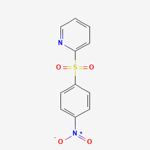 molecular formula C11H8N2O4S B8728320 2-(4-Nitrobenzene-1-sulfonyl)pyridine CAS No. 69770-62-3