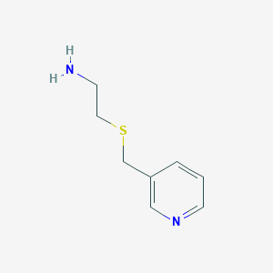 molecular formula C8H12N2S B8728345 2-[[(pyridin-3-yl)methyl]thio]ethanamine CAS No. 55272-88-3