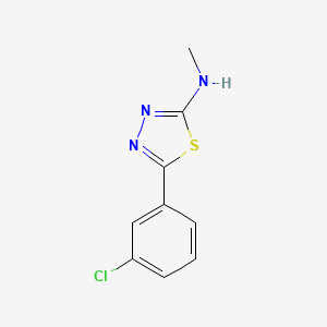 molecular formula C9H8ClN3S B8728348 5-(3-Chlorophenyl)-N-methyl-1,3,4-thiadiazol-2-amine CAS No. 63262-29-3