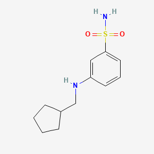 molecular formula C12H18N2O2S B8728378 3-[(Cyclopentylmethyl)amino]benzene-1-sulfonamide CAS No. 919799-99-8