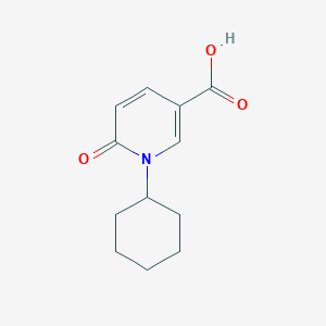 molecular formula C12H15NO3 B8728382 1-Cyclohexyl-6-oxo-1,6-dihydropyridine-3-carboxylic acid 