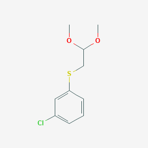molecular formula C10H13ClO2S B8728391 1-Chloro-3-[(2,2-dimethoxyethyl)sulfanyl]benzene 
