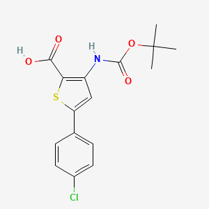molecular formula C16H16ClNO4S B8728397 3-Tert-butoxycarbonylamino-5-(4-chlorophenyl)thiophene-2-carboxylic acid 