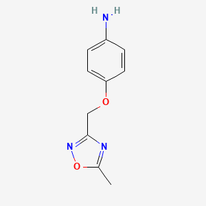 molecular formula C10H11N3O2 B8728404 4-[(5-Methyl-1,2,4-oxadiazol-3-yl)methoxy]aniline 