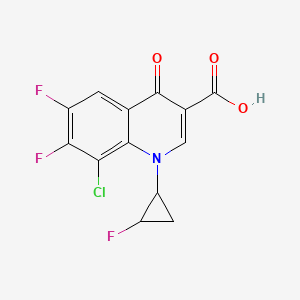 molecular formula C13H7ClF3NO3 B8728417 8-Chloro-6,7-difluoro-1-((1R,2S)-2-fluorocyclopropyl)--4-oxo-1,4-dihydroquinoline-3-carboxylic acid CAS No. 160706-63-8