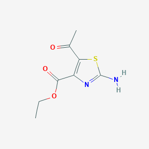 molecular formula C8H10N2O3S B8728446 Ethyl 5-acetyl-2-amino-4-thiazolecarboxylate 