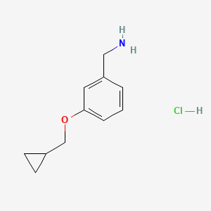 molecular formula C11H16ClNO B8728518 3-Cyclopropylmethoxy-benzylamine hydrochloride CAS No. 1021871-59-9