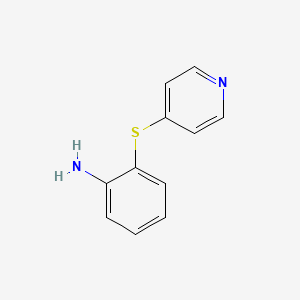 molecular formula C11H10N2S B8728566 2-(Pyridin-4-ylsulfanyl)-phenylamine 