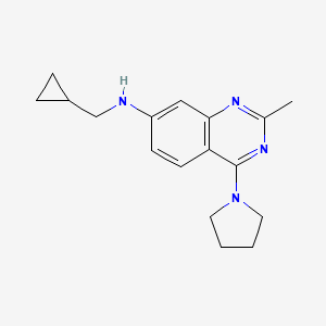 N-(Cyclopropylmethyl)-2-methyl-4-(pyrrolidin-1-yl)quinazolin-7-amine