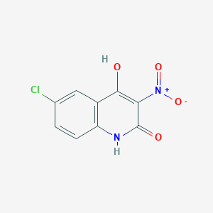 molecular formula C9H5ClN2O4 B8728646 3-Nitro-4-hydroxy-6-chloroquinolin-2(1H)-one 