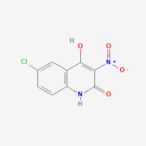 molecular formula C9H5ClN2O4 B8728646 6-Chloro-4-hydroxy-3-nitro-1H-quinolin-2-one 