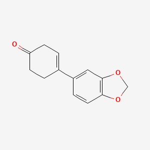 molecular formula C13H12O3 B8728676 4-(Benzo[D][1,3]dioxol-5-YL)cyclohex-3-enone 