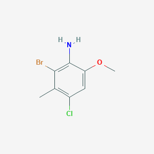 molecular formula C8H9BrClNO B8728686 2-Bromo-4-chloro-6-methoxy-3-methylaniline CAS No. 918136-57-9