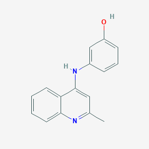 molecular formula C16H14N2O B8728719 3-(2-Methylquinolin-4-ylamino)phenol 