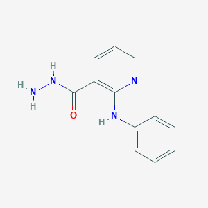 molecular formula C12H12N4O B8728771 2-Anilinopyridine-3-carbohydrazide CAS No. 120137-15-7