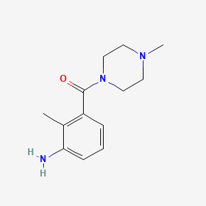molecular formula C13H19N3O B8728786 (3-Amino-2-methyl-phenyl)-(4-methyl-piperazin-1-yl)-methanone 
