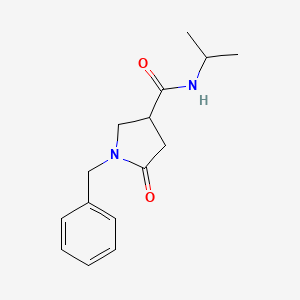 molecular formula C15H20N2O2 B8728797 1-benzyl-5-oxo-N-(propan-2-yl)pyrrolidine-3-carboxamide 