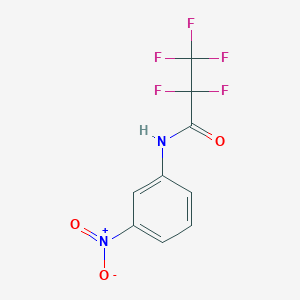 molecular formula C9H5F5N2O3 B8728819 Propanamide, N-(3-nitrophenyl)-2,2,3,3,3-pentafluoro- 