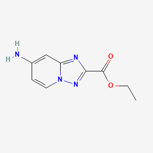 molecular formula C9H10N4O2 B8728875 Ethyl 7-amino-[1,2,4]triazolo[1,5-a]pyridine-2-carboxylate 