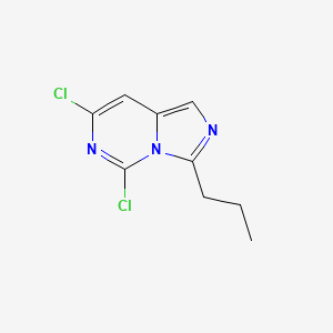 molecular formula C9H9Cl2N3 B8728894 5,7-Dichloro-3-propylimidazo[1,5-c]pyrimidine CAS No. 93493-42-6