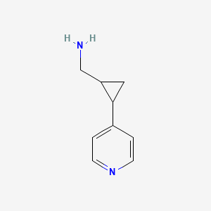 molecular formula C9H12N2 B8728901 (2-(Pyridin-4-yl)cyclopropyl)methanamine 