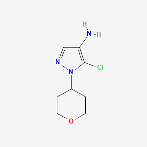 5-Chloro-1-(tetrahydro-pyran-4-yl)-1H-pyrazol-4-ylamine