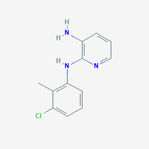 molecular formula C12H12ClN3 B8728928 3-Amino-2-(3-chloro-2-methylanilino)pyridine 