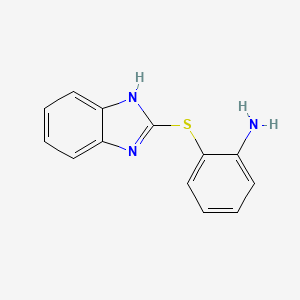 molecular formula C13H11N3S B8728944 2-(1H-benzimidazol-2-ylsulfanyl)aniline 