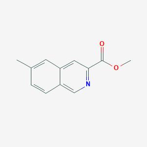 molecular formula C12H11NO2 B8728961 Methyl 6-methylisoquinoline-3-carboxylate 