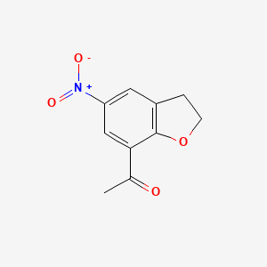 molecular formula C10H9NO4 B8728992 1-(5-Nitro-2,3-dihydrobenzofuran-7-yl)ethanone 