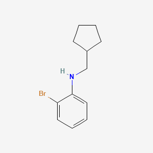 molecular formula C12H16BrN B8729003 2-Bromo-N-(cyclopentylmethyl)aniline CAS No. 919800-38-7