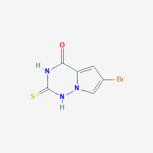6-Bromo-2-sulfanylidene-2,3-dihydropyrrolo[2,1-f][1,2,4]triazin-4(1H)-one