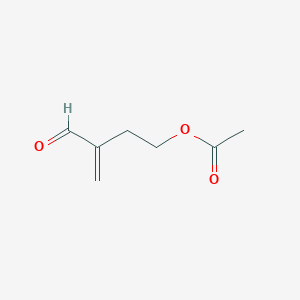 molecular formula C7H10O3 B8729034 Butanal, 4-(acetyloxy)-2-methylene- CAS No. 29773-17-9