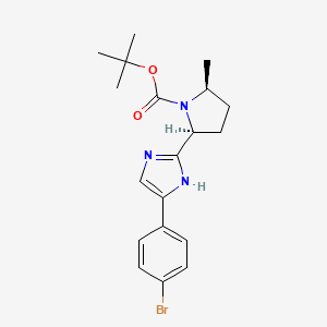 molecular formula C19H24BrN3O2 B8729071 (2s,5s)-Tert-butyl 2-(5-(4-bromophenyl)-1h-imidazol-2-yl)-5-methylpyrrolidine-1-carboxylate 