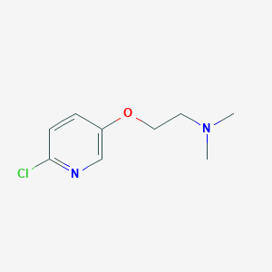 molecular formula C9H13ClN2O B8729096 {2-[(6-Chloropyridin-3-yl)oxy]ethyl}dimethylamine 