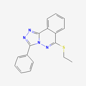 1,2,4-Triazolo(3,4-a)phthalazine, 6-(ethylthio)-3-phenyl-