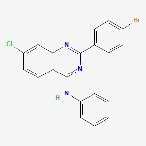 4-Quinazolinamine, 2-(4-bromophenyl)-7-chloro-N-phenyl-