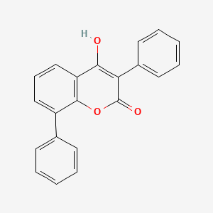 molecular formula C21H14O3 B8729212 4-Hydroxy-3,8-diphenyl-2H-chromen-2-one CAS No. 64556-15-6