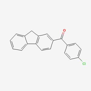 molecular formula C20H13ClO B8729294 (4-chlorophenyl)(9H-fluoren-2-yl)methanone 