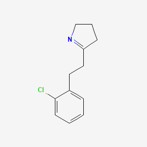 molecular formula C12H14ClN B8729356 5-[2-(2-chlorophenyl)ethyl]-3,4-dihydro-2H-pyrrole 