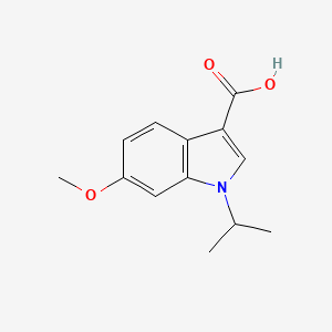molecular formula C13H15NO3 B8729357 1-isopropyl-6-methoxy-1H-indole-3-carboxylic acid CAS No. 676476-96-3