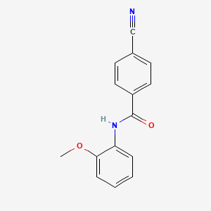 molecular formula C15H12N2O2 B8729378 4-cyano-N-(2-methoxyphenyl)benzamide CAS No. 169945-44-2