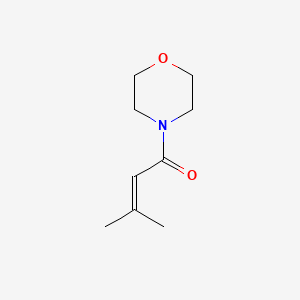molecular formula C9H15NO2 B8729394 Morpholine, 4-(3-methyl-1-oxo-2-butenyl)- CAS No. 53868-72-7
